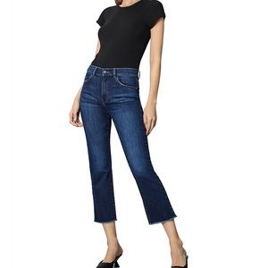 🌟DL1961 dark wash Patti High Rise Crop raw hem Jean Sz 27 EUC